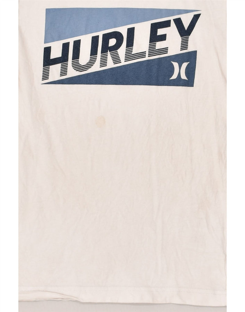 HURLEY Boys Graphic T-Shirt Top 10-11 Years White Cotton | Vintage Hurley | Thrift | Second-Hand Hurley | Used Clothing | Messina Hembry 