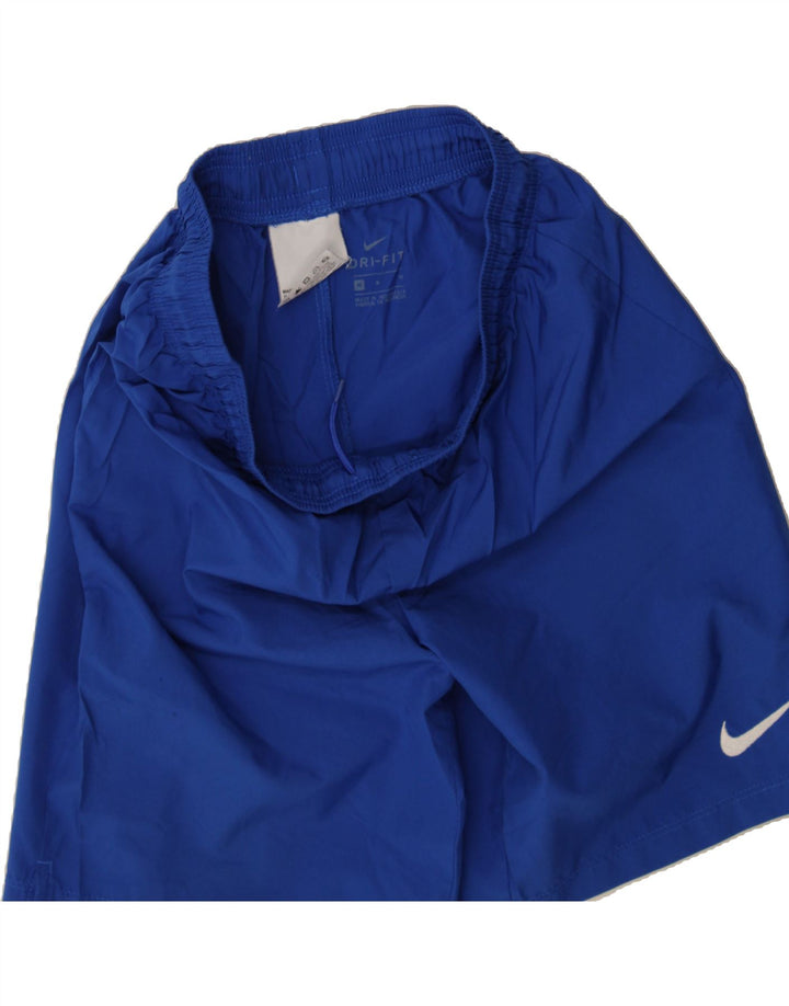 NIKE Boys Dri Fit Sport Shorts 10-11 Years Medium Blue Polyester Vintage Nike and Second-Hand Nike from Messina Hembry 