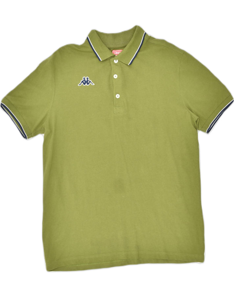 KAPPA Mens Polo Shirt Large Green Cotton | Vintage | Thrift | Second-Hand | Used Clothing | Messina Hembry 