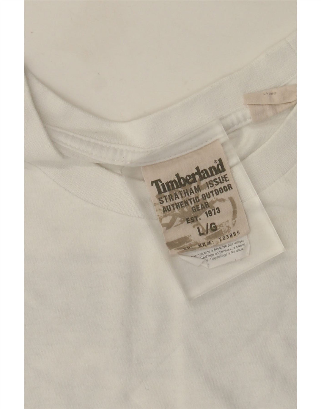 Timberland Mens Graphic T-Shirt Top Large White Cotton