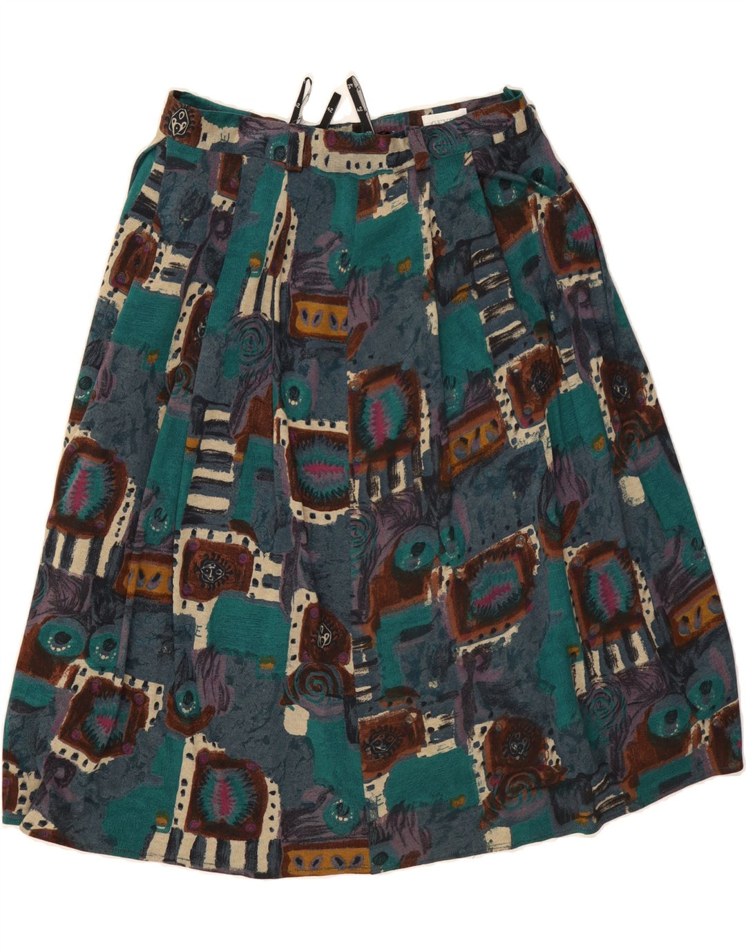 VINTAGE Womens A-Line Skirt IT 42 Medium W30 Multicoloured Patchwork Vintage Vintage and Second-Hand Vintage from Messina Hembry 