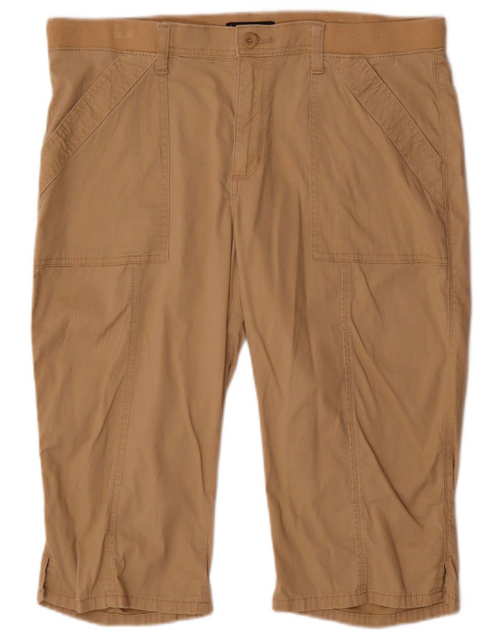 Lee Womens Mid Rise Relaxed Fit Bermuda Shorts W36 XL Beige