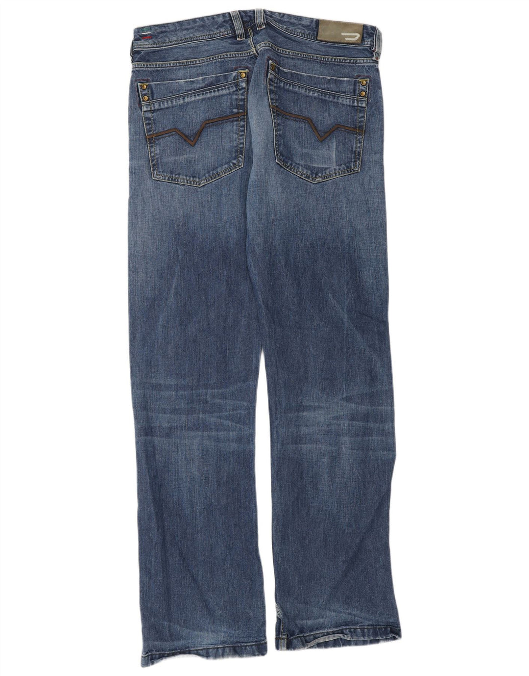 Diesel Mens Lemmen Bootcut Jeans W33 L32 Blue Cotton