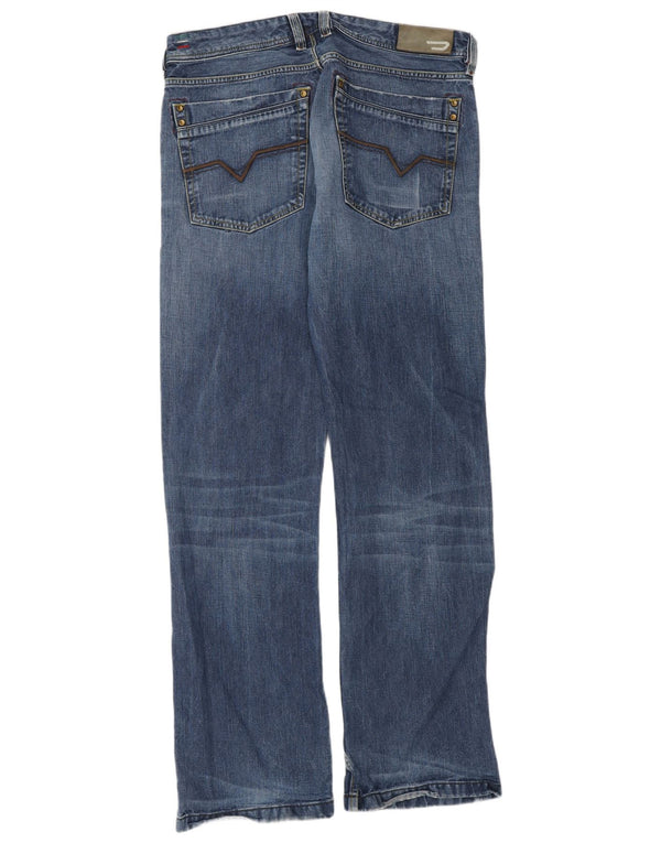 Diesel Mens Lemmen Bootcut Jeans W33 L32 Blue Cotton