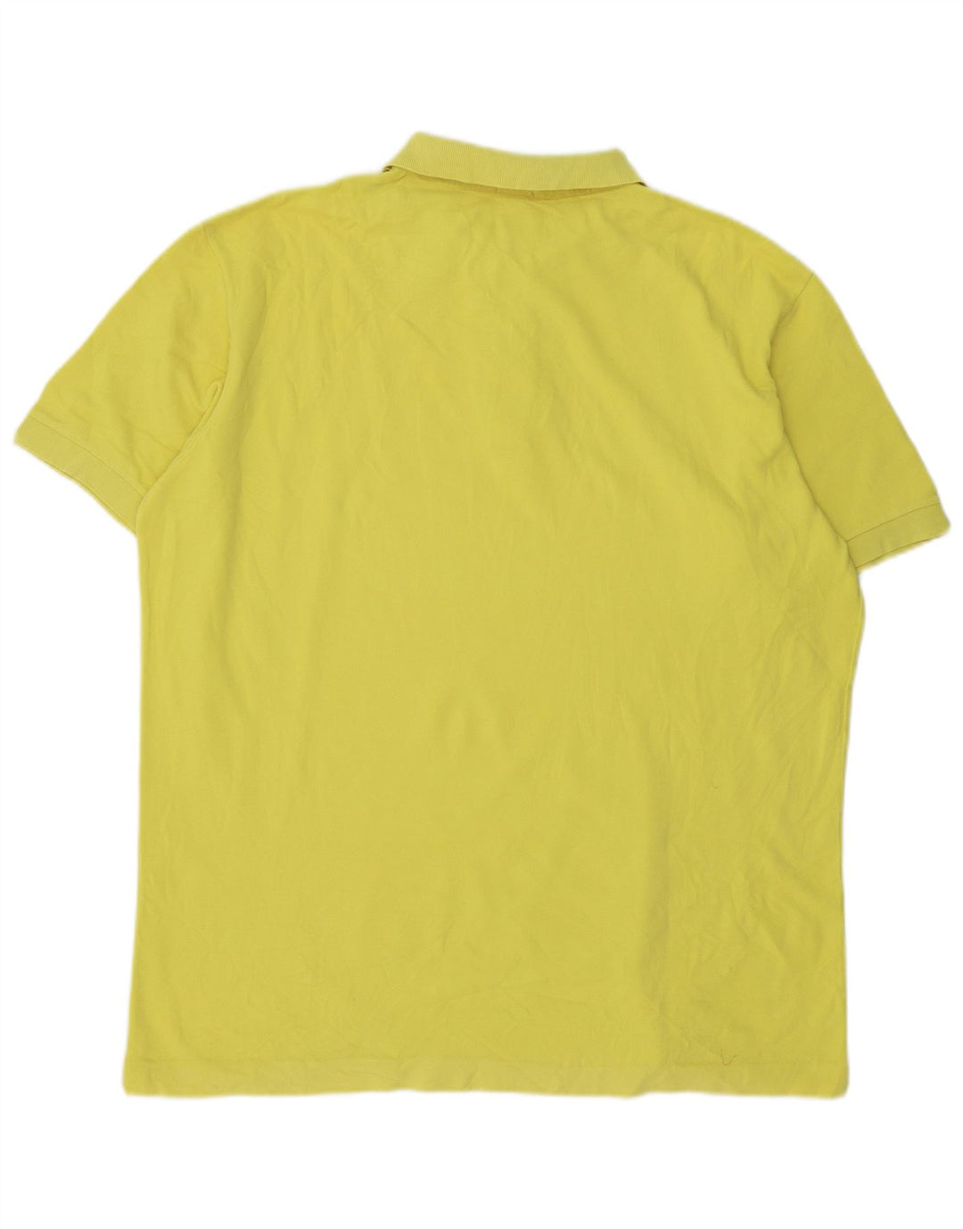 Benetton Mens Polo Shirt XL Yellow Cotton