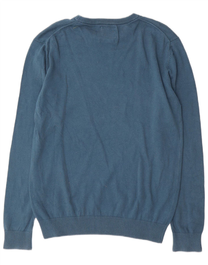 Joules Mens Boat Neck Jumper Sweater Small Blue Cotton