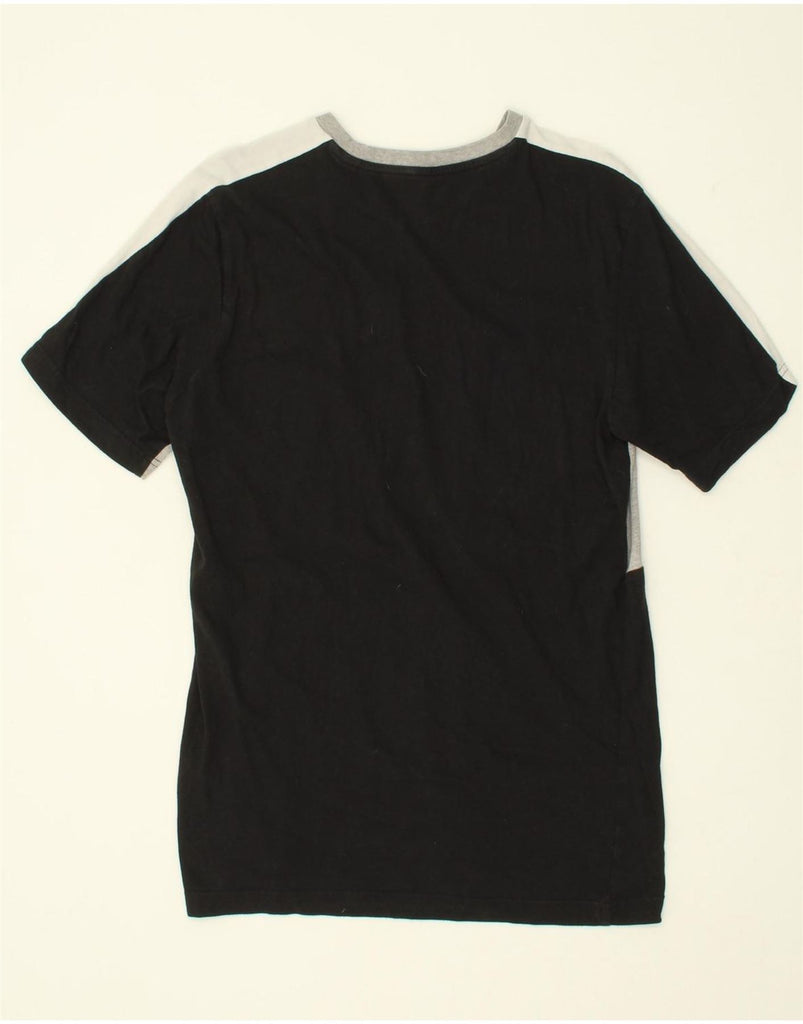 ADIDAS Mens Graphic T-Shirt Top Small Black Colourblock Cotton Vintage Adidas and Second-Hand Adidas from Messina Hembry 