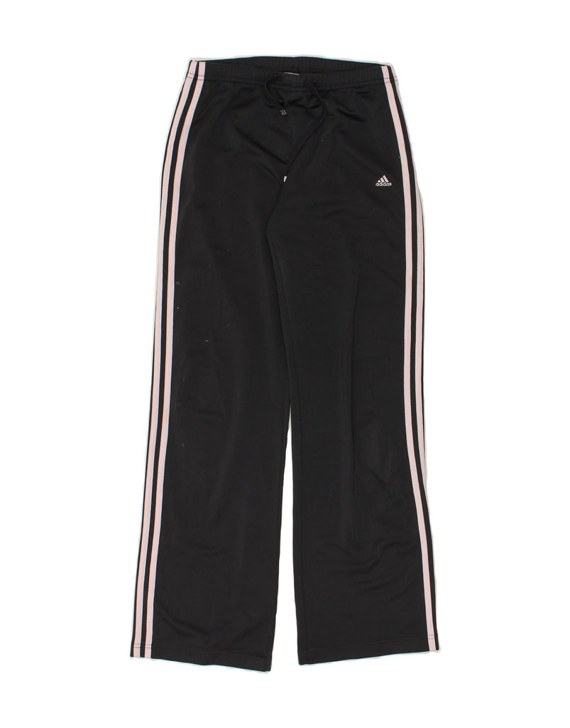 ADIDAS Womens Tracksuit Trousers UK 10 Small Black Polyester | Vintage Adidas | Thrift | Second-Hand Adidas | Used Clothing | Messina Hembry 