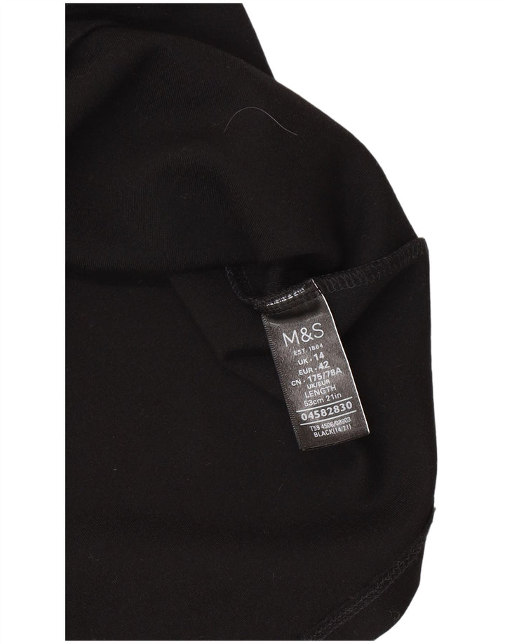 Marks & Spencer Womens Mini Skirt UK 14 Large W30  Black Viscose