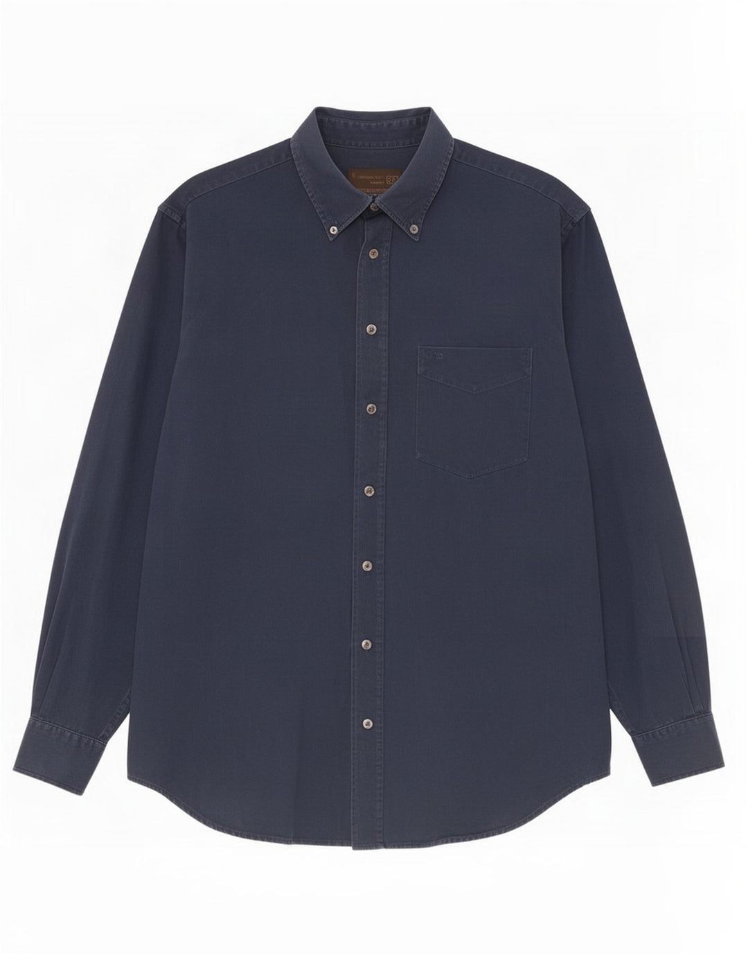 Gas Mens Shirt Large Navy Blue Cotton