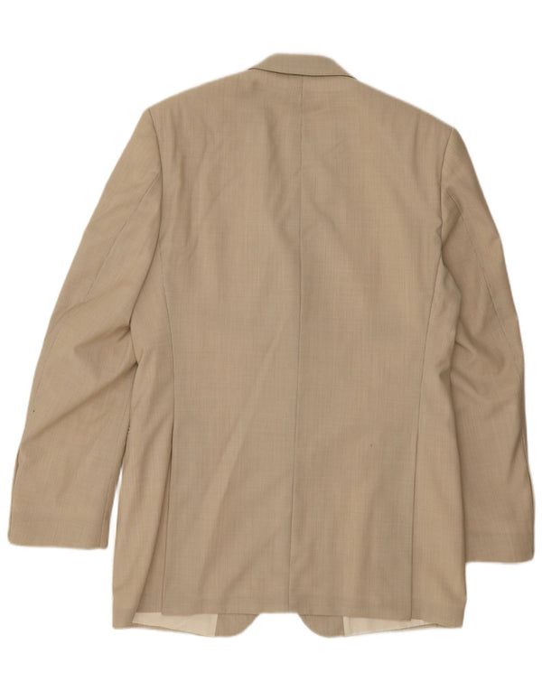 Joop Mens 2 Button Blazer Jacket IT 48 Medium Beige Pinstripe Virgin Wool