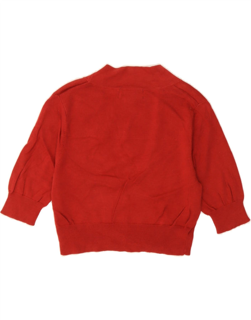 MOSSIMO Womens Short Sleeve Bolero Jumper UK 12 Medium Red Cotton Vintage Mossimo and Second-Hand Mossimo from Messina Hembry 
