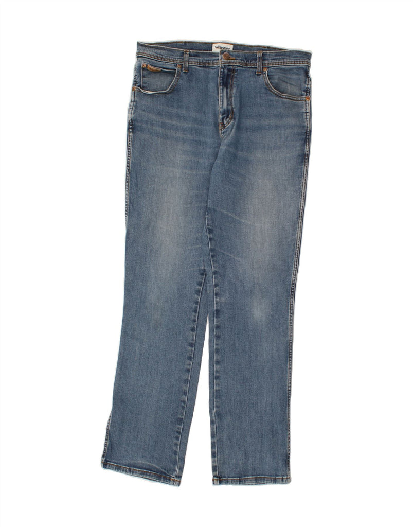 WRANGLER Mens Texas Straight Jeans W35 L32 Blue Cotton Vintage Wrangler and Second-Hand Wrangler from Messina Hembry 