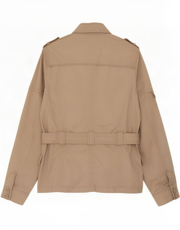 Esprit Womens Military Jacket UK 12 Medium Beige Cotton