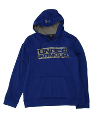 UNDER ARMOUR Mens Graphic Hoodie Jumper Medium Blue