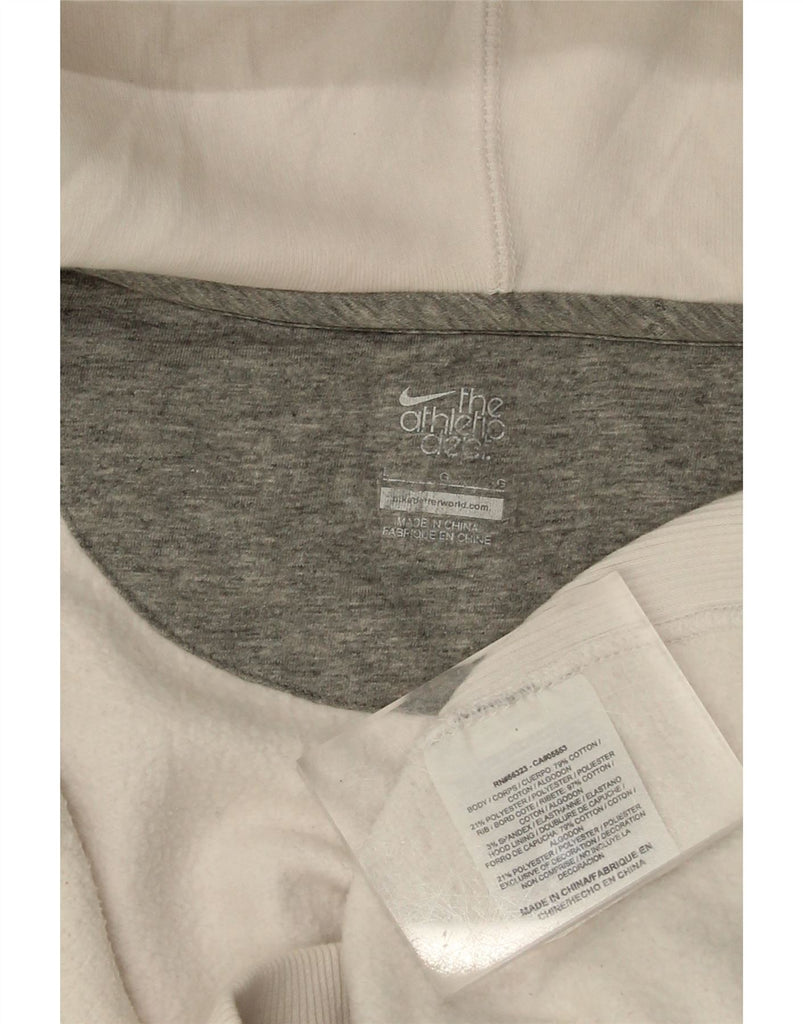 NIKE Womens Zip Hoodie Sweater UK 16 Large White Cotton Vintage Nike and Second-Hand Nike from Messina Hembry 