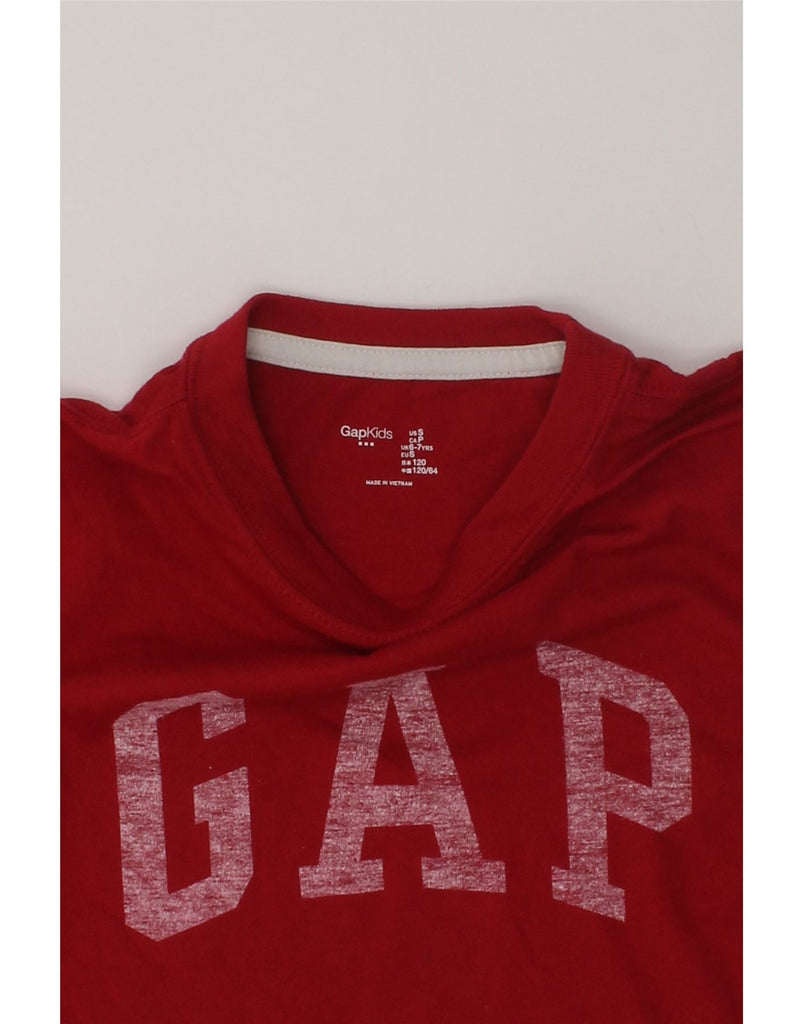 GAP Boys Graphic T-Shirt Top 6-7 Years Red | Vintage Gap | Thrift | Second-Hand Gap | Used Clothing | Messina Hembry 