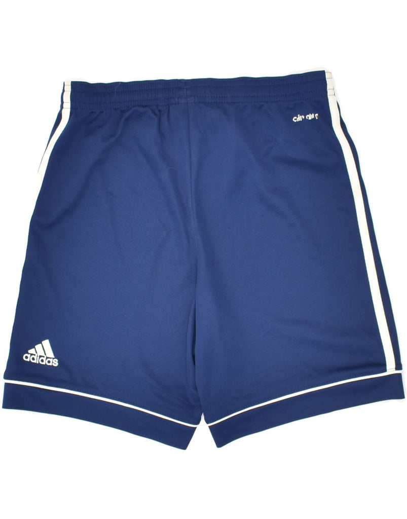 ADIDAS Boys Climalite Sport Shorts 11-12 Years Navy Blue Polyester | Vintage Adidas | Thrift | Second-Hand Adidas | Used Clothing | Messina Hembry 