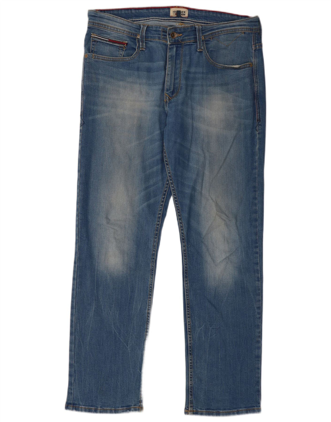 Tommy Hilfiger Mens Straight Jeans W34 L30 Blue Cotton