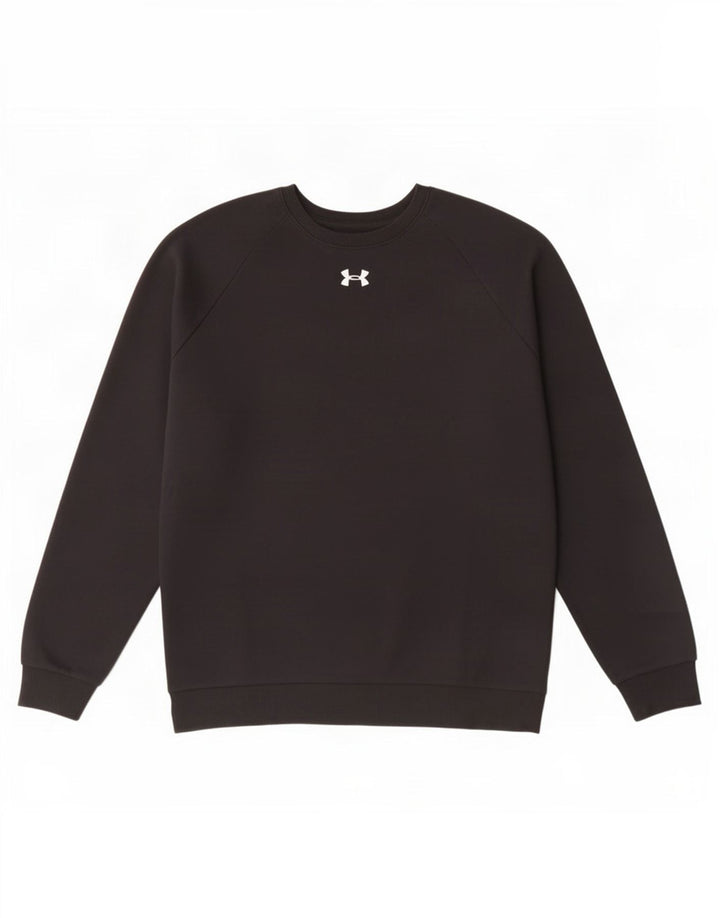 Under Armour Mens Sweatshirt Jumper Large Black Cotton