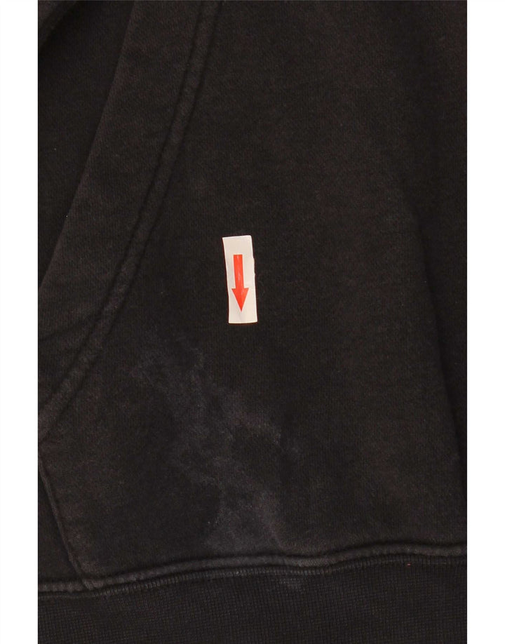 Nike Mens Graphic Hoodie Jumper Small Black Cotton