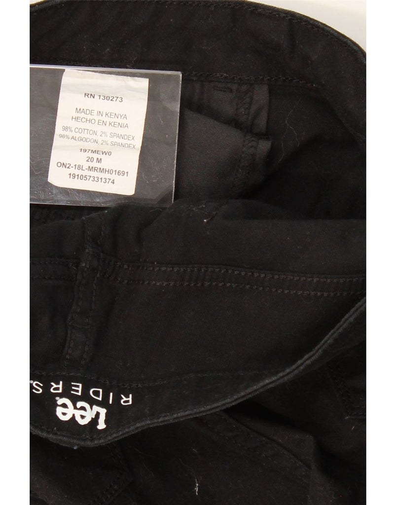 LEE Womens Riders Mid Rise Bermuda Shorts US 20 3XL W40  Black Cotton Vintage Lee and Second-Hand Lee from Messina Hembry 