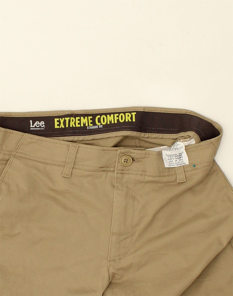 LEE Mens Extreme Comfort Straight Chino Trousers W32 L30  Beige Cotton | Vintage Lee | Thrift | Second-Hand Lee | Used Clothing | Messina Hembry 