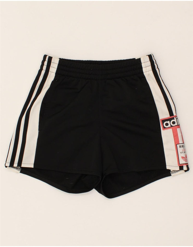 ADIDAS Boys Graphic Sport Shorts 11-12 Years XS Black Colourblock Vintage Adidas and Second-Hand Adidas from Messina Hembry 