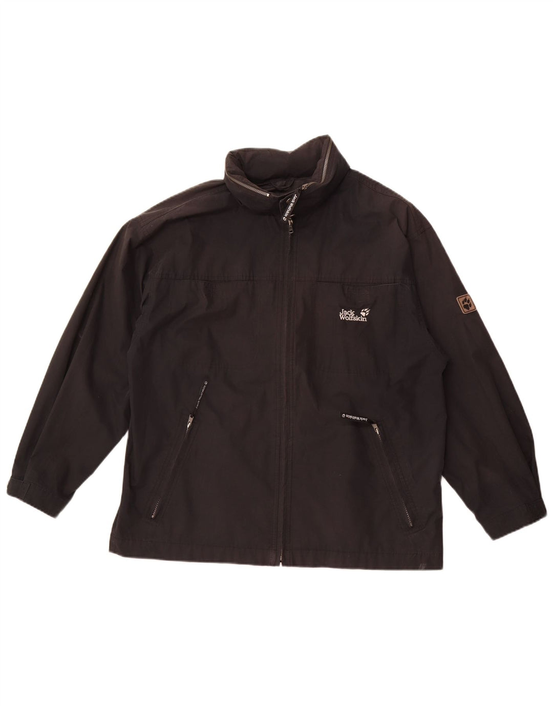 Jack Wolfskin Mens Rain Jacket UK 40 Large Black Polyester