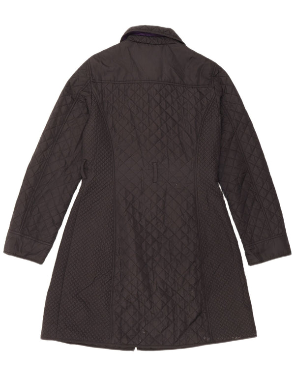 Hobbs Womens Quilted Windbreaker Coat UK 10 Small Black Nylon