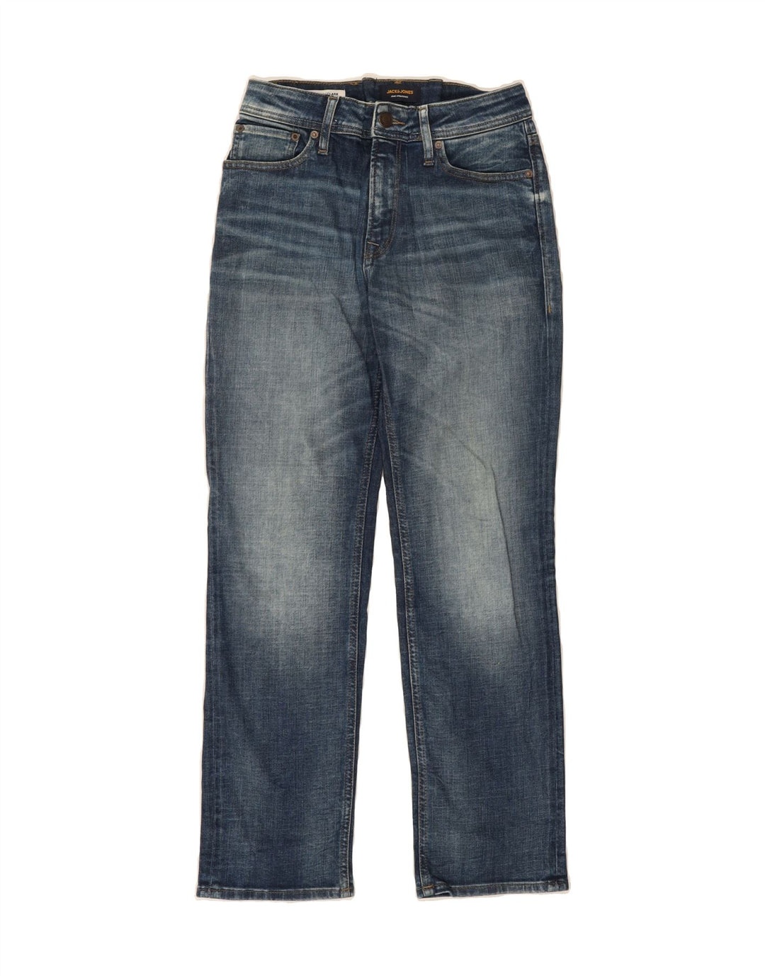 JACK & JONES Mens Clark Straight Jeans W26 L30 Blue Cotton Vintage Jack & Jones and Second-Hand Jack & Jones from Messina Hembry 