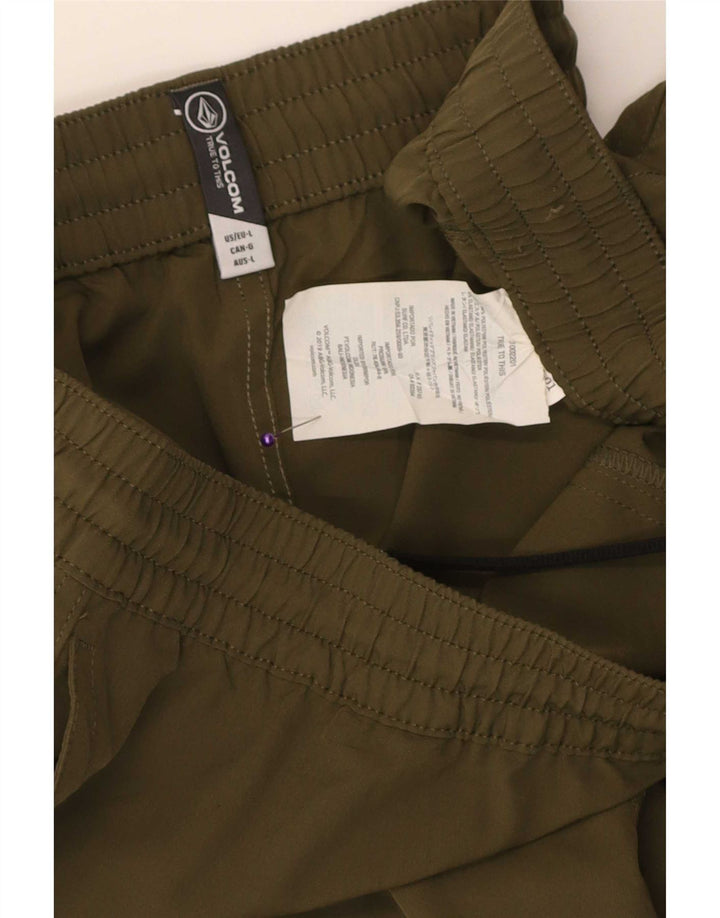 Volcom Mens Swimming Shorts Large Khaki Polyester