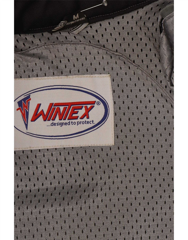 Wintex Mens Motorstyle Graphic Racer Jacket UK 38 Medium Black Colourblock