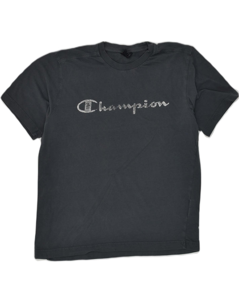 CHAMPION Mens Graphic T-Shirt Top Small Grey Cotton | Vintage Champion | Thrift | Second-Hand Champion | Used Clothing | Messina Hembry 