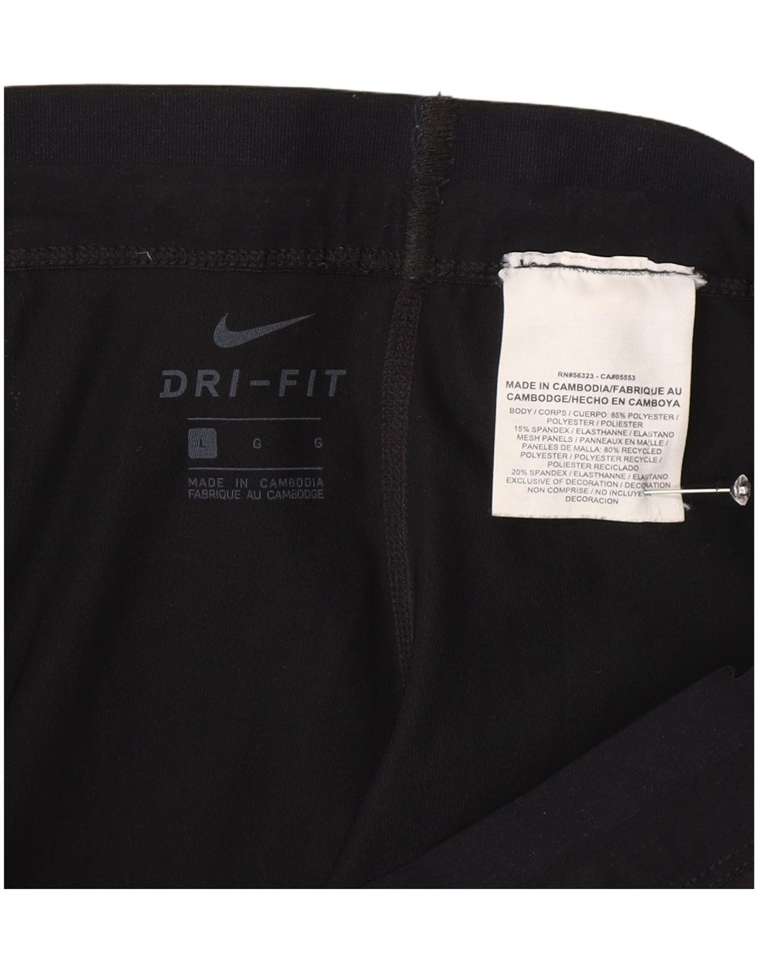 Nike Mens Leggings Large Black Polyester