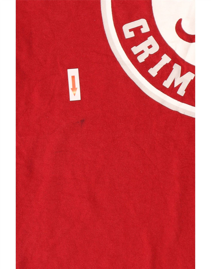 Champion Mens Graphic T-Shirt Top Large Red Cotton