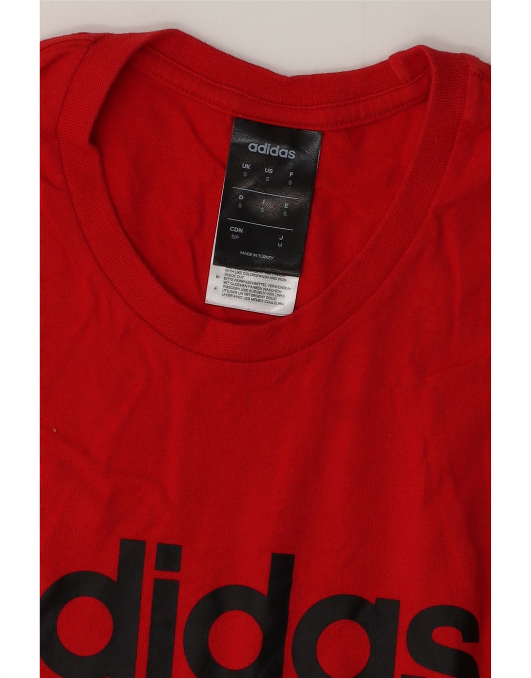 ADIDAS Mens Graphic T-Shirt Top Small Red Cotton