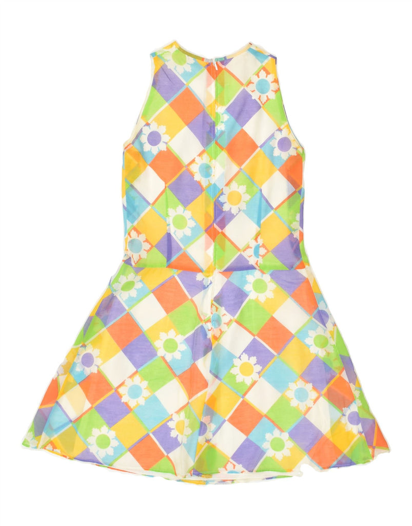 VINTAGE Girls Sleeveless A-Line Dress 13-14 Years Multicoloured Geometric | Vintage Vintage | Thrift | Second-Hand Vintage | Used Clothing | Messina Hembry 