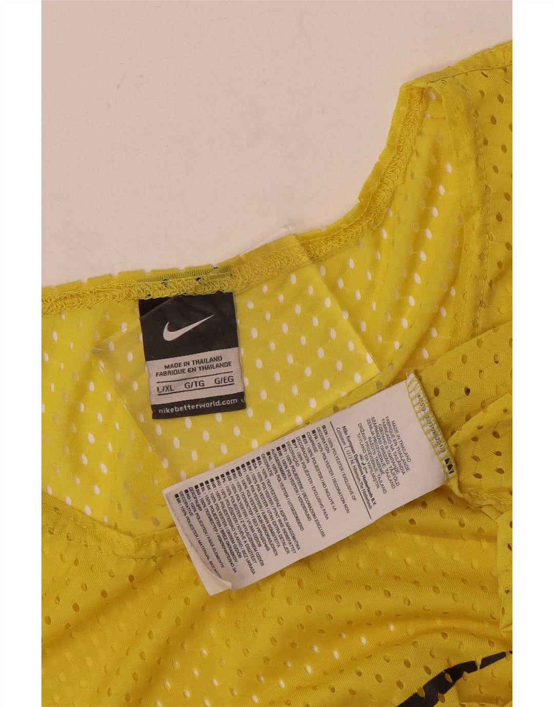 Nike Mens Graphic Vest Top Large Yellow Polyester