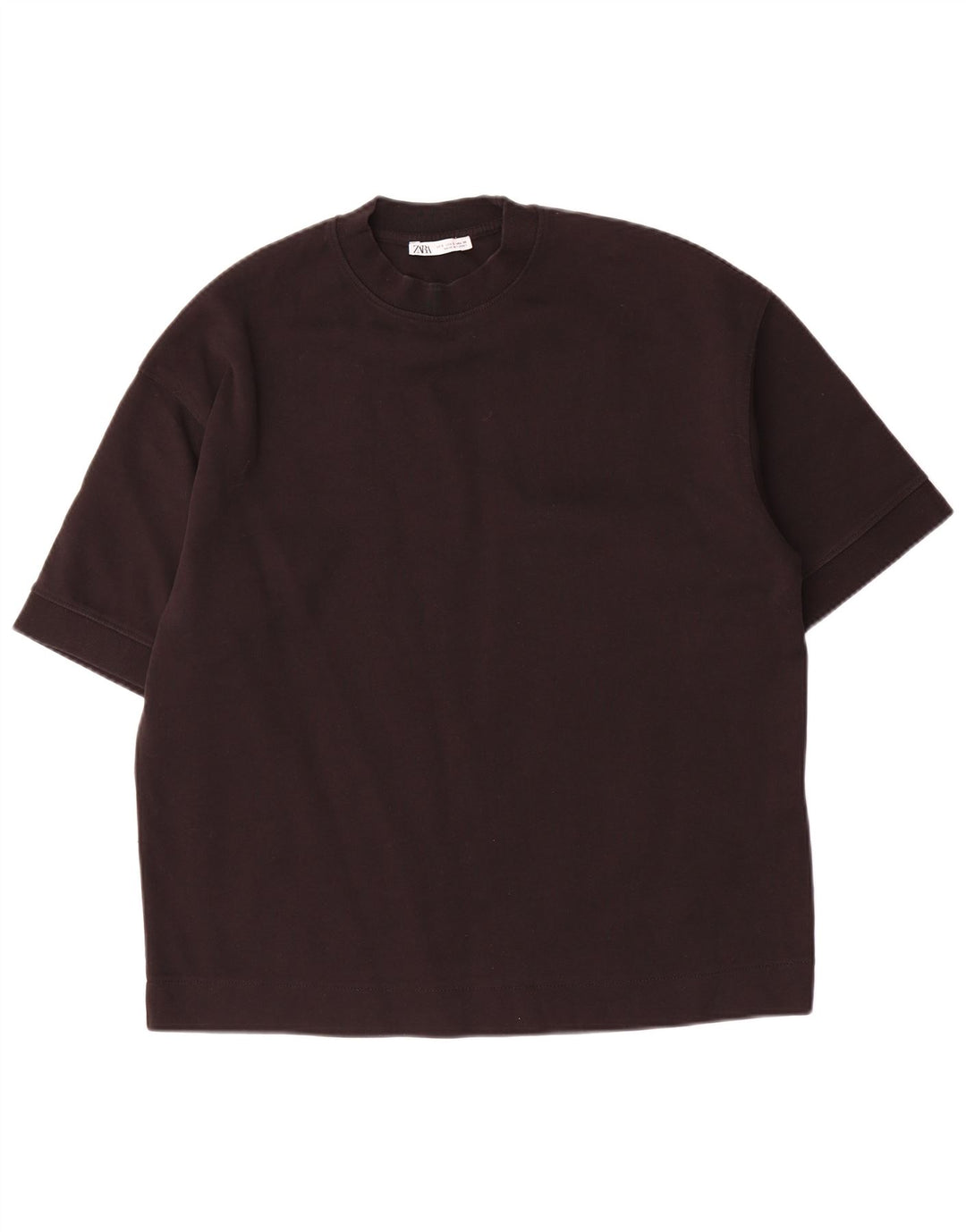 Zara Mens T-Shirt Top Small Black Cotton