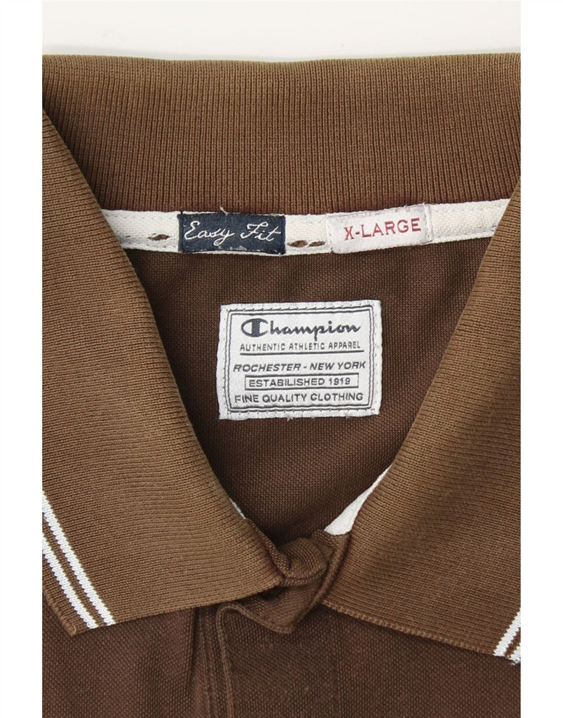 CHAMPION Mens Easy Fit Polo Shirt XL Brown Vintage Champion and Second-Hand Champion from Messina Hembry 