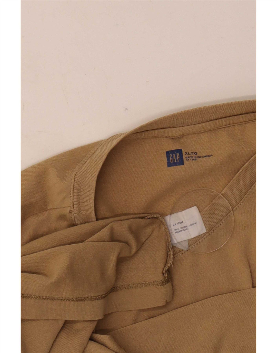 Gap Mens T-Shirt Top XL Brown Cotton