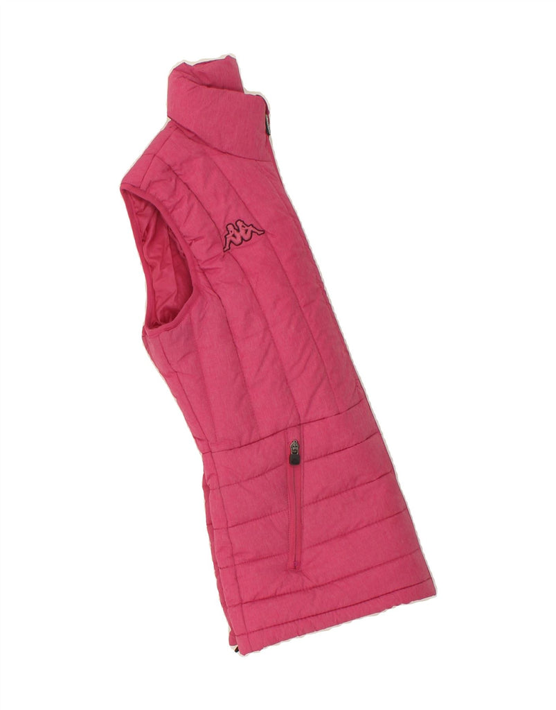 KAPPA Womens Padded Gilet UK 12 Medium Pink Nylon | Vintage Kappa | Thrift | Second-Hand Kappa | Used Clothing | Messina Hembry 