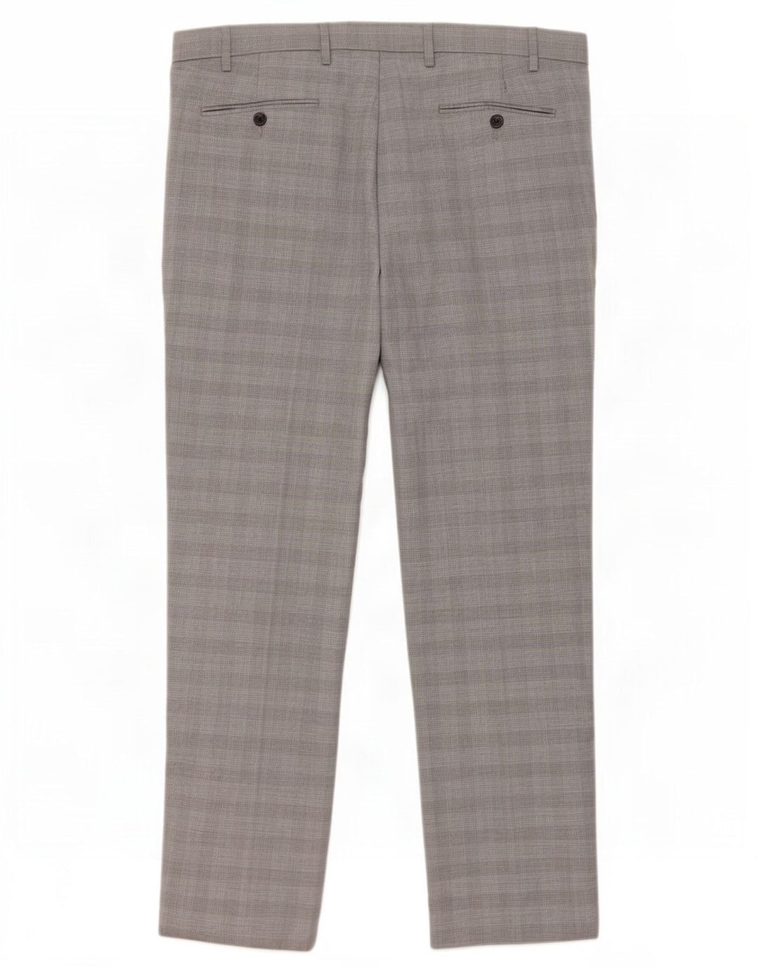 Marks & Spencer Mens Regular Fit Chino Trousers W40 L31 Grey Check