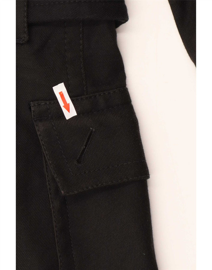 Zara Womens Overcoat UK 12 Medium Black Cotton