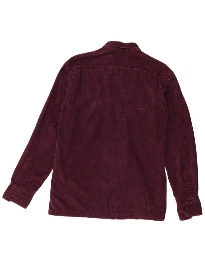 Replay Mens Corduroy Shirt Medium Purple Cotton