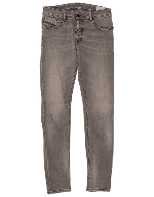 Diesel Mens Sleenker Slim Jeans W32 L32 Grey Cotton