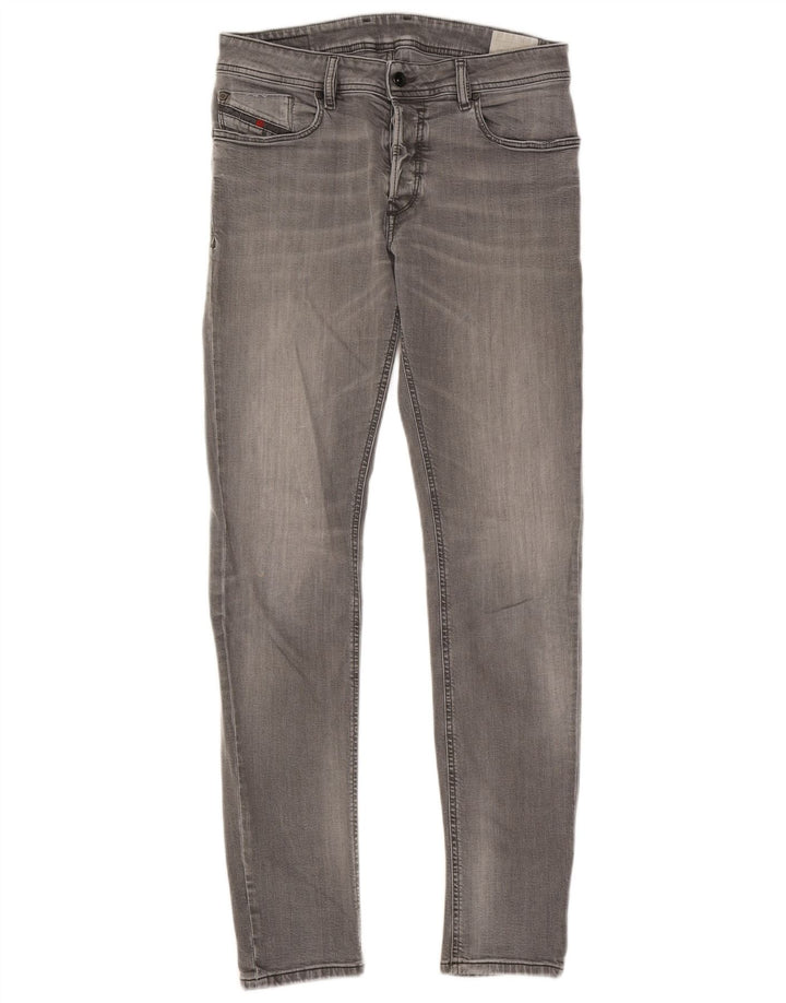 Diesel Mens Sleenker Slim Jeans W32 L32 Grey Cotton