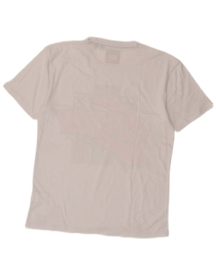 Superdry Mens Graphic T-Shirt Top Medium White Cotton