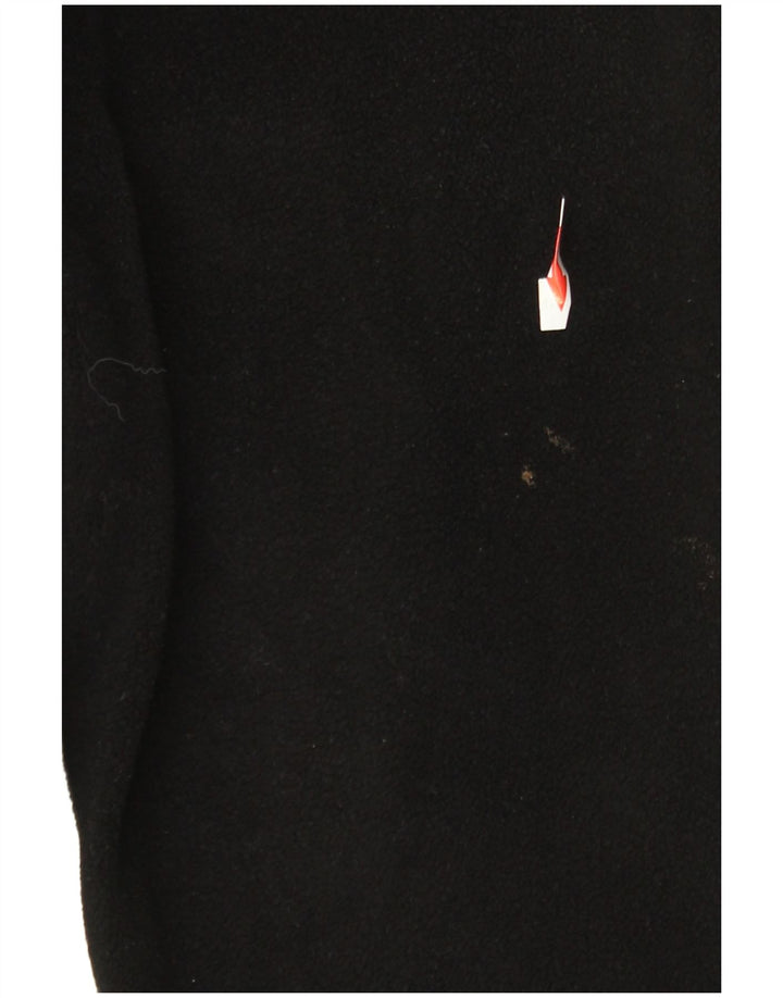 Bugatti Mens Zip Neck Fleece Jumper Large Black Polyester